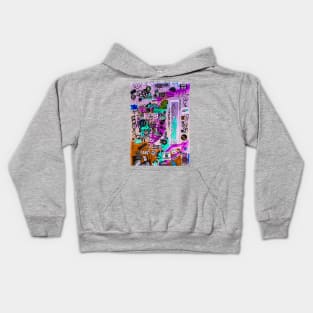 Street Graffiti Art Sticker Style Design Kids Hoodie